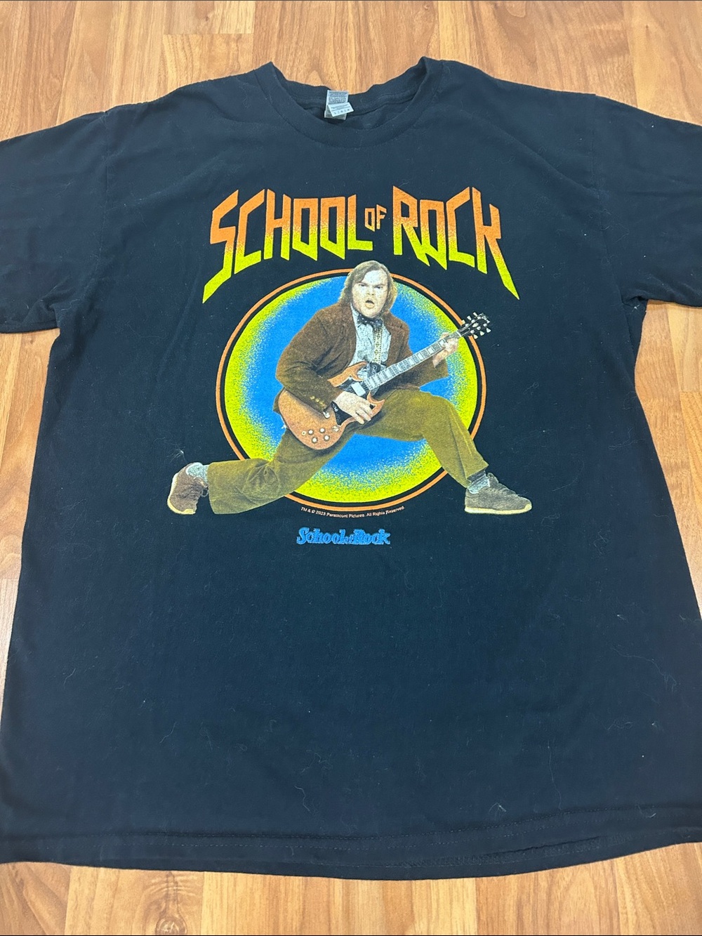 Gildan Black Kids' 'School of Rock' Graphic Tee with Yellow & Green Accents - Picture 6 of 7